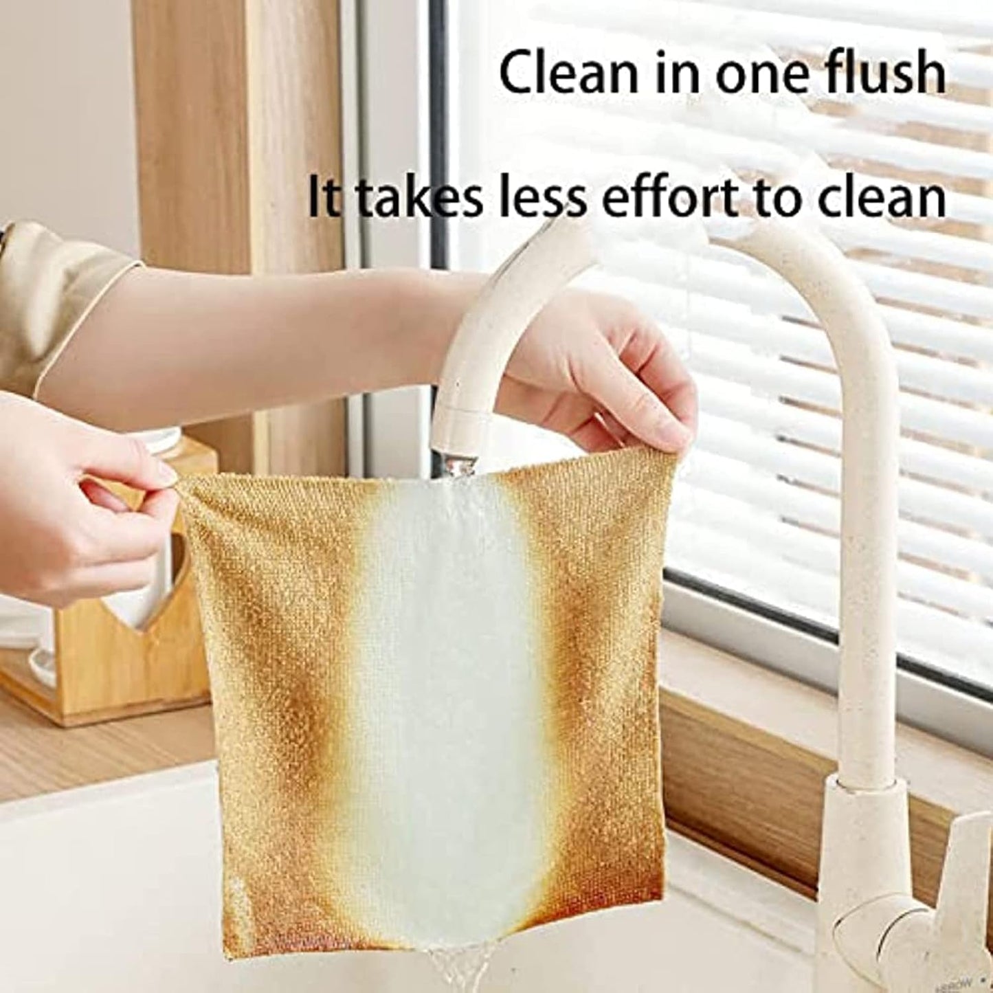 Premium Microfiber Reusable Absorbent Cleaning Cloths - 20 PCS BOX
