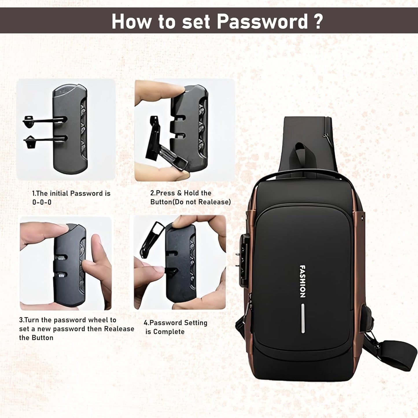 Waterproof Anti-Theft Crossbody Travel Bag – Scratch Resistant & Durable