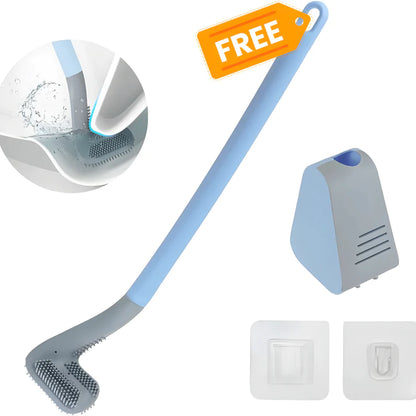 2 In 1 Floor Cleaning Brush With Soft Scraper + Toilet Brush ( Free)