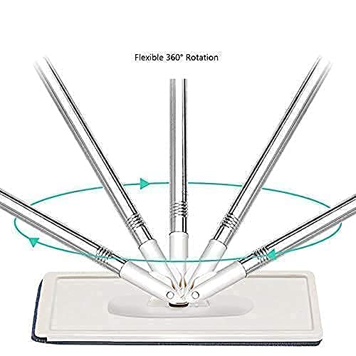 “360° Flat Spin Mop with Bucket &  Microfiber Pads