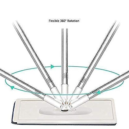 “360° Flat Spin Mop with Bucket &  Microfiber Pads