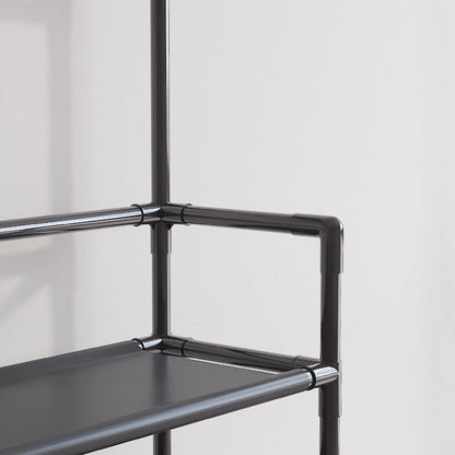 5-Tier Multifunctional Clothes & Shoe Organizer Rack with Hooks