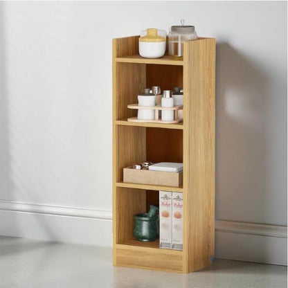 Wooden 4-Tier Storage Bookshelf