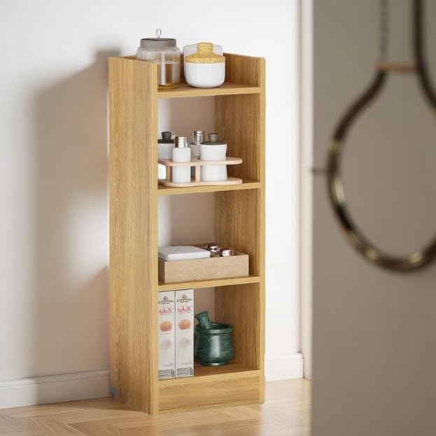 Wooden 4-Tier Storage Bookshelf