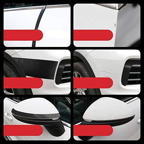 High Gloss White Carbon Fiber Style Anti-Scratch Edge Guard Step Decoration Waterproof Tape - 2Inch x 5Meter