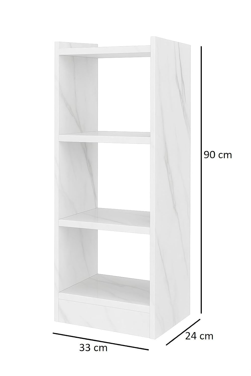 Wooden 4-Tier Storage Bookshelf