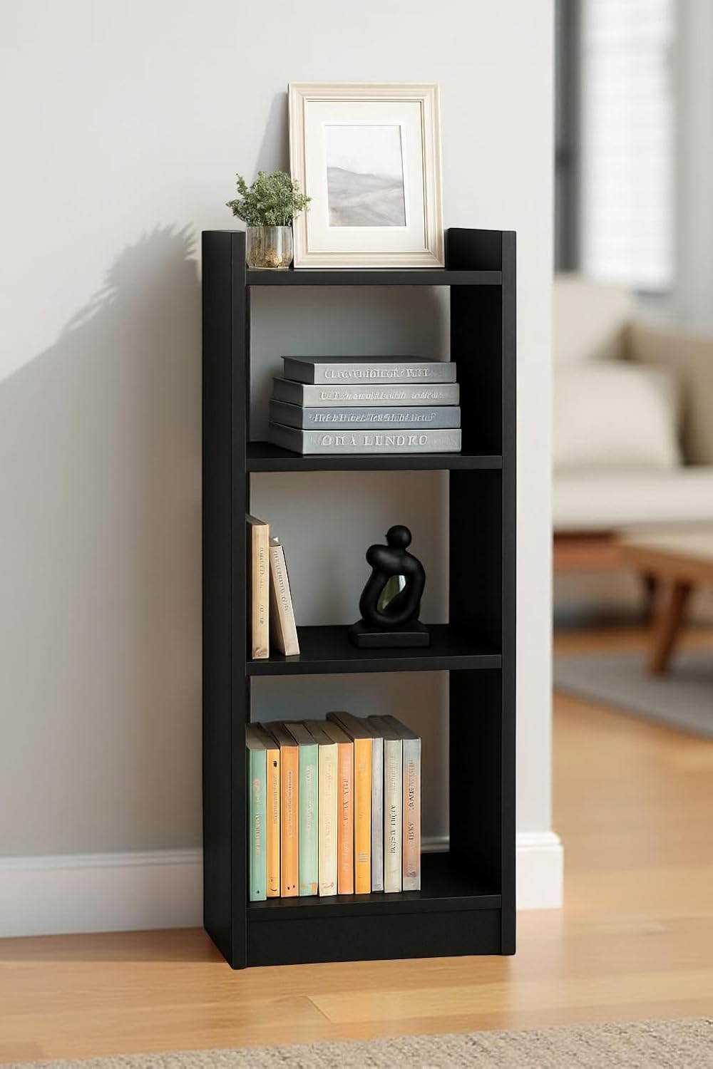 Wooden 4-Tier Storage Bookshelf