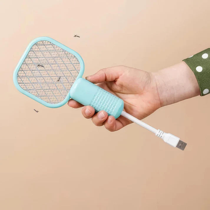 USB Rechargeable Mini Electric Mosquito Killer Racket – Safe & Powerful