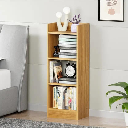 Wooden 4-Tier Storage Bookshelf
