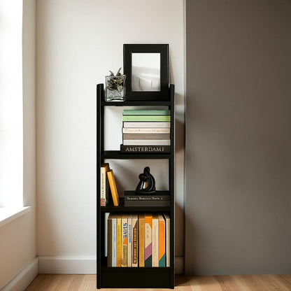 Wooden 4-Tier Storage Bookshelf