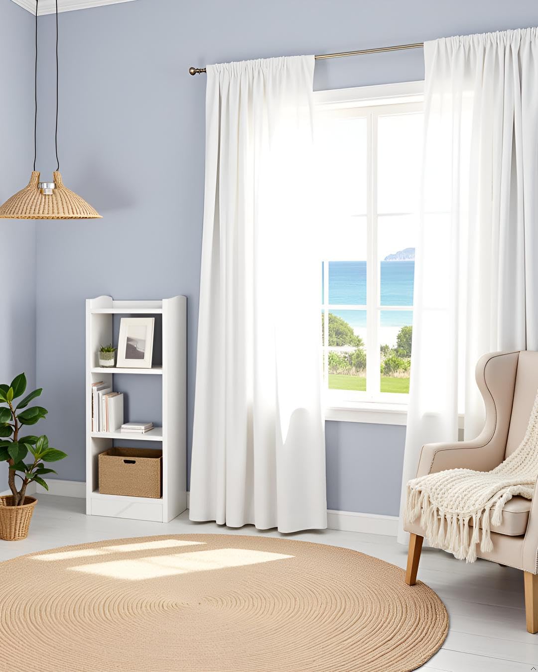 Wooden 4-Tier Storage Bookshelf