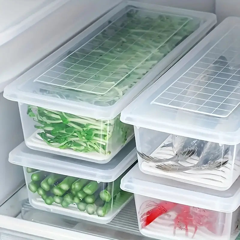 Food Storage Container Set with Lid And Detachable Drain Pan