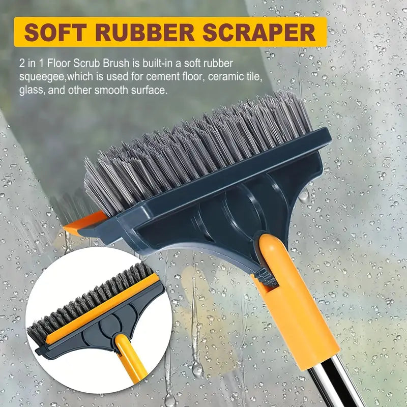 2 In 1 Floor Cleaning Brush With Soft Scraper + Toilet Brush ( Free)