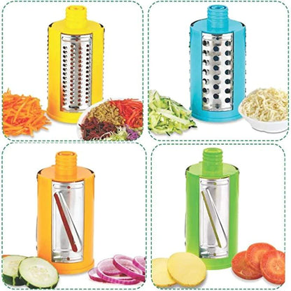 4 IN 1 ROTARY DRUM VEGETABLE GRATER & SLICER