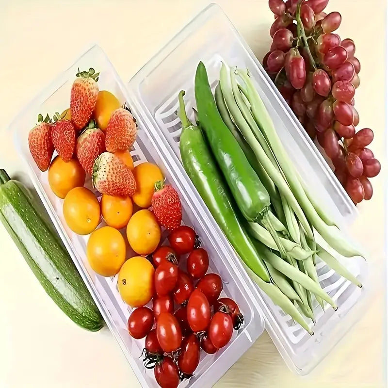 Food Storage Container Set with Lid And Detachable Drain Pan