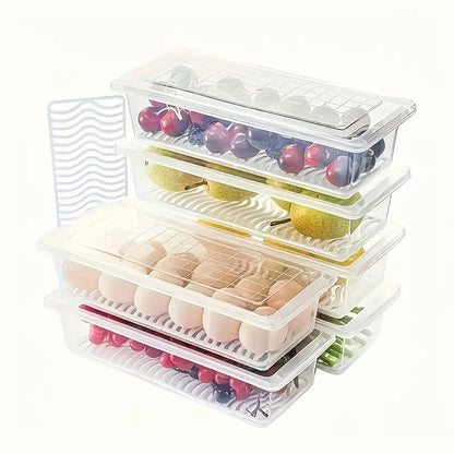 Food Storage Container Set with Lid And Detachable Drain Pan