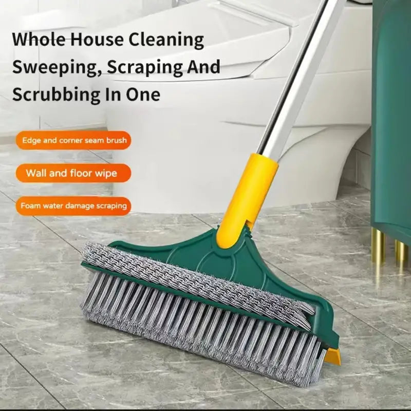 3 In 1 Floor Cleaning Brush With Soft Scraper + Toilet Brush ( Free)