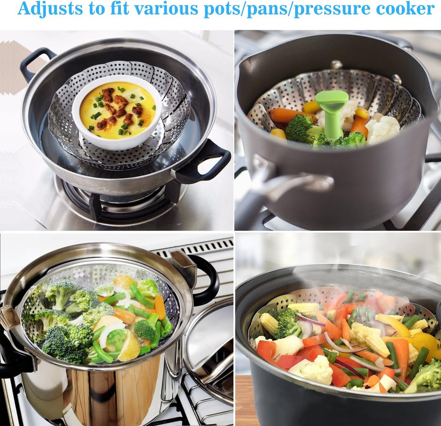 🔥Hot Sale 🔥Stainless steel vegetable steamer-folding steamer