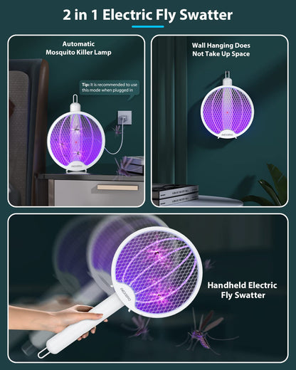 Mosquito Killer Bat Foldable & Rechargeable with LED Light Racket