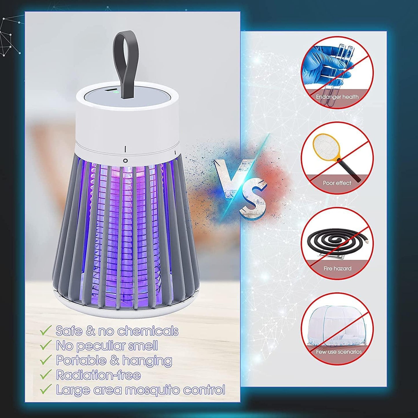 Electronic Mosquito Killer Lamp - USB Powered - HomeHq