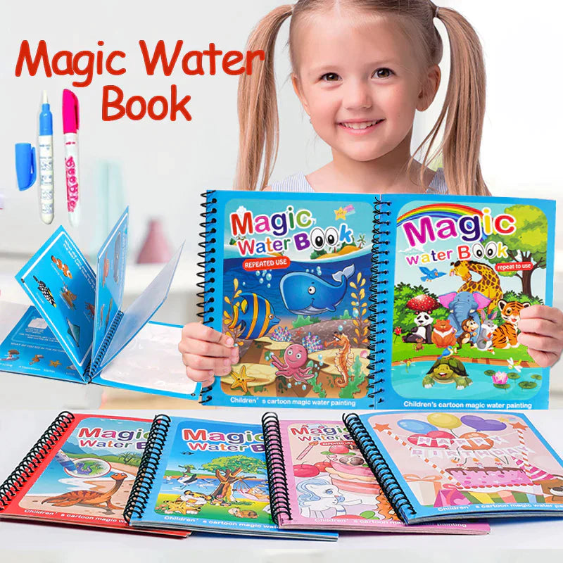 Magical Water Painting Book 🎨 (Set of 4) - HomeHq