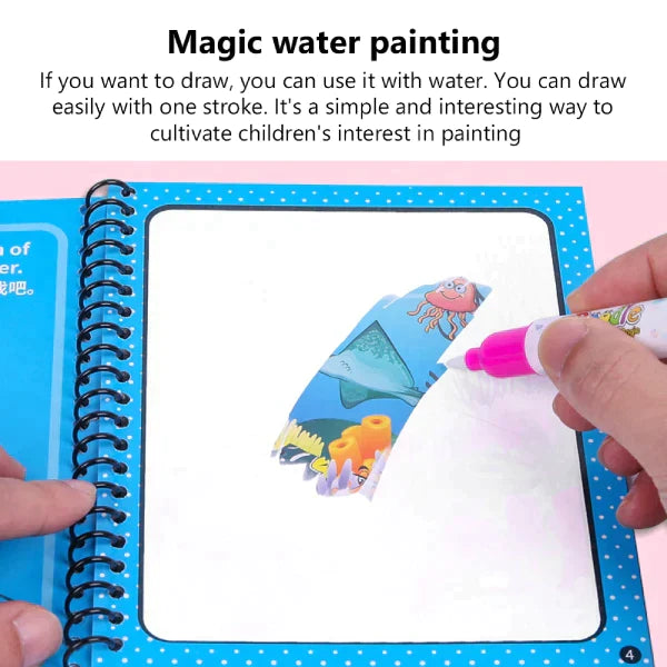 Magical Water Painting Book 🎨 (Set of 4) - HomeHq