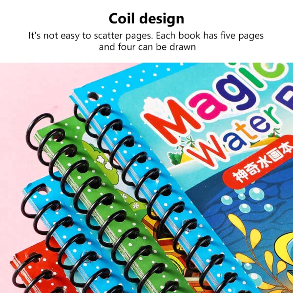 Magical Water Painting Book 🎨 (Set of 4) - HomeHq