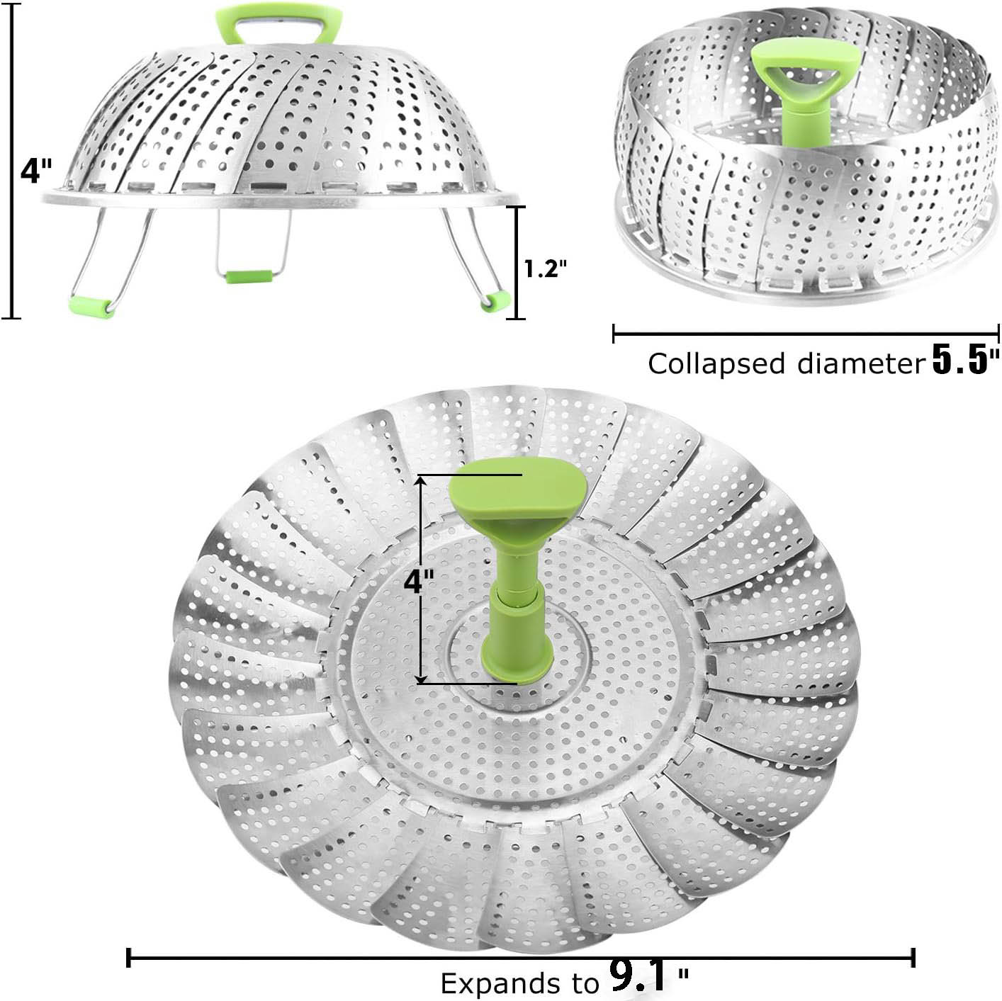 🔥Hot Sale 🔥Stainless steel vegetable steamer-folding steamer